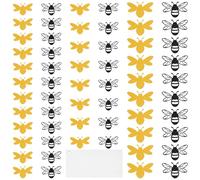 Tinoaly 30 Pcs 3D Bee Wall Stickers, 2 Sizes Honeybee Wall Decor Window Clings Ornaments Glitter Bee Decals for Handmade Creations Party Decoration