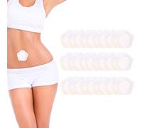 Tinoaly 30pcs Castor Oil Pads for Belly Button, Leak-Proof Self-Adhesive Patches Disposable Highly Absorbent Organic Bandage Castor Oil Pack Wrap Patch Cover for Belly Button
