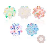 Tinoaly 30pcs Disposable Castor Oil Pack Wrap, Floral Style Self Adhesive Organic Patches Home Trave Anti Leakage Castor Oil Belly Button Patch for Shoulders Navel Joints