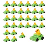 Tinoaly 30pcs Ducks In a Jeep, Resin Duck Set Funny Mini Ducks Unique Miniature Duck Tiny Ducks Small Rubber Animal for Ducking Car Dashboard Decor Micro Landscape Duck