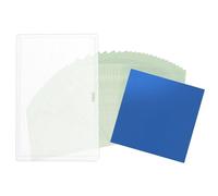 Tinoaly 32 Sheets Sun Print Paper, 4 Inch Square Cyanotype Paper with A6 Folder, High Heat Sensitive Light Solar Transfer Activated Printing Kit for DIY Art Photo Crafts for Kids Handicraft Project