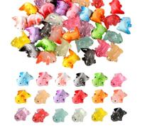 Tinoaly 36pcs Mini Resin Axolotl, Glow in the Dark Miniature Axolotl Figurine Tiny Resin Animals Small Luminous Ornaments for DIY Crafts Dollhouse Garden Landscape Decor