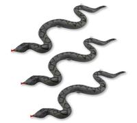 Tinoaly 3pcs Inflatable Snakes, 37.4x9.84in Large Blow Up Fake Snakes Pool Floats Toy Realistic PVC Inflatable Animals Jungle Theme Decorations for Halloween Pool Garden Party Prank