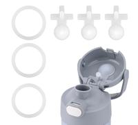 Tinoaly 3pcs Replacement Leak Stopper with 3pcs Sealing O-Ring for Thermos Funtainer 16 Oz Stainless Steel Vacuum Insulated Bottle, Durable Silicone Gasket & Lid Plug Set (Transparent)