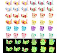 Tinoaly 48pcs Mini Resin Axolotl, 2 Styles Tiny Miniature Axolotl Figurines Glow in The Dark Small Axolotl Ornament Toy for DIY Craft Garden Landscape Dollhouse Potted Plant Decorations