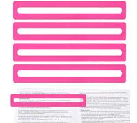 Tinoaly 4pcs Mahjong Card Line Finder, Mahjong Rules Reader Bright Beginner-Friendly Mah Jong Card Guide Reader Helper Tool Perfect Mah Jong Gifts & Accessories for Players (Pink)