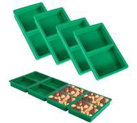 Tinoaly 4pcs Silicone Tray Dividers for Harvest Right, Candy Chocolate Molds Compatible with Medium Trays Food Grade Freeze Freezer Dryer Accessories Perfect for Freeze Drying & Portioning (Green)
