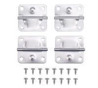 Tinoaly 4pcs Stainless Steel Cooler Hinges Replacement for Coleman Parts, Ice Chest Hinge Repair Kit with 16 Screws, Camping Coolers Accessories Compatible with 5235 5250 5286b 6262 6270 Most Models