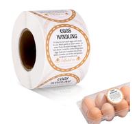 Tinoaly 500pcs Farm Fresh Eggs Stickers, 2 Inch Egg Carton Labels for Fresh Eggs Unwashed Self Adhesive Egg Handling Labels Packaging Stickers for Chicken Quail Farms Farmers Supplies