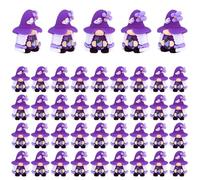 Tinoaly 50pcs Lavender Mini Gnomes, Miniature Gnomes Figurines Purple Lavender Butterfly Dwarf Decor for Spring Summer Garden Home Tabletop Decorations