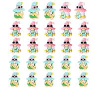 Tinoaly 50pcs Summer Beach Gnomes, 2 Styles Miniature Summer Gnomes Figurines Tiny Dwarfs Ornaments for Home Office Table Garden Decor DIY Crafts Seasonal Beach Party Favors