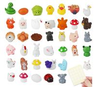 Tinoaly 56pcs Mini Resin Animals Figurines, 39 Styles Tiny Farm Animals Miniature Resin Figures for Dollhouse Fairy Garden Accessories DIY Crafts Phone Ornaments Home Decor Party Favors