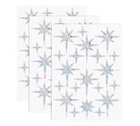 Tinoaly 60pcs Anti Collision Window Stickers for Birds, Star Shape Window Decals to Prevent Bird Strikes Non Adhesive Rainbow Prismatic Static Clings Perfect Glass Decor