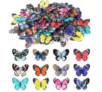 Tinoaly 60pcs Mini Butterflies for Crafts, 12 Styles Tiny Resin Butterflies Small Fake Animals Figurines Miniature Wall Decorations for DIY Fairy Garden Micro Landscape Dollhouse Decor Accessories