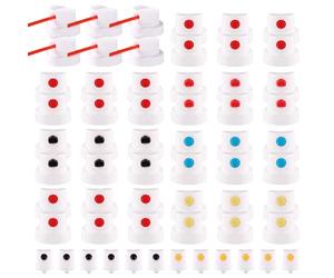 Tinoaly 60pcs Spray Paint Caps, Universal Spray Can Nozzle Fast Coloring Spout Bottle Tips Nozzle Replacement for Krylon Montana Wall Graffiti Art Creation Painting