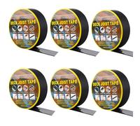 Tinoaly 6pcs Deck Joist Tape, 50ft x 2in Black Butyl Joist Flashing Tape Self-Adhesive Waterproof Rim Sealant for Wood Decking Beams Roof Protection and Repair