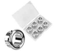 Tinoaly 6pcs Sink Overflow Ring, Chrome Plated Bathroom Sink Overflow Trim Ring Cover Drain Hole Insert Cap for Kitchen Bathroom Basin Vanity & Ceramic Sinks