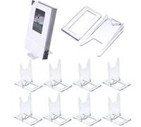 Tinoaly 8pcs Plastic Book Stand for Display, Clear Adjustable Comic Book Display Holder Easel Collector Transparent Stand Collector Holder for Magazine CD Album Postcard Artwork Picture