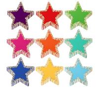 Tinoaly 90pcs Star Cutouts for Poster Board Decoration, 3.5in Coated Paper Colorful Star Confetti Foil for Teachers Classroom Bulletin Board Chalkboard Wall Decoration