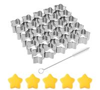 Tinoaly Star Cookie Cutter, 25 Cavity Stainless Steel Mini Star Shaped Cracker Emporte Piece Cutter for Baking Small Biscuit Metal Molds Perfect Kitchen Tools for DIY Biscuit Chocolate Fudge