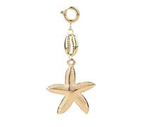 Tinoaly Starfish Keychain, Gold Shell Beach Keychain Starfish Seahorse Sun Rainbow Key Chain Summer Bikini Charms for Bag Backpacks Purses