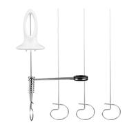 Tinoaly Tornado Spiral Potato Cutter Set, Manual Tornado Spiral Potato Cutter with 4pcs Stainless Steel Skewers Vegetable Spiralizer for Fry Chips Making Practical Kitchen Gadgets