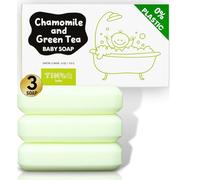 Tinoq Baby Shampoo soap bar & Body wash bar soap for baby bath with Organic ingredients calming Natural Chamomile & green tea oil for all skin type paraben free Ecofriendly packaging zero waist 3x4oz