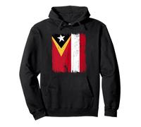 Tinor-Leste Austria Half Flag East Timor Austrian Heritage Pullover Hoodie