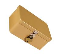 Tinplate Lockable Storage Box, Front Latch Organizer with Compact Profile for Desk Dresser Shelf Dorm Essentials Small Metal Box Tinplate Organizer Desk Storage Tin Accessory Holder Dorm Dresser Shelf