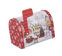 Tinplate Mailbox Shaped Candy Box Metal Small Decorative Cookie Tin Sweet Treat Container Christmas Party Supplies