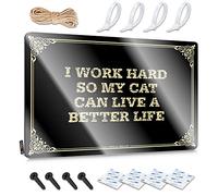 Tinplate Sign, Horror Window Decor I Work Hard So My Cat Cowboy Bedroom