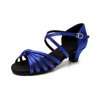 TINRYMX Latin Dance Shoes Girls Satin Dance Shoes Practice Tango Salsa Ballroom Dance Shoes,UK 4