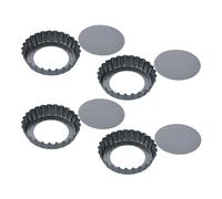 Tins Tarts Tescoma Delicia Aluminum ø 10 CM Bottom Removable Set 4