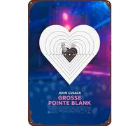 TINSAEGE Metal Tin Sign Grosse Pointe Blank | Decorative Signs and Plaques for Your Home Bar, Club, or Wall Decor - 8 x 12 inches