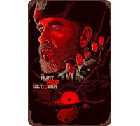TINSAEGE Metal Tin Sign The Hunt for Red October | Decorative Signs and Plaques for Your Home Bar, Club, or Wall Decor - 8 x 12 inches
