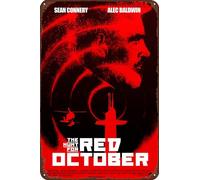 TINSAEGE Metal Tin Sign The Hunt for Red October | Decorative Signs and Plaques for Your Home Bar, Club, or Wall Decor - 8 x 12 inches