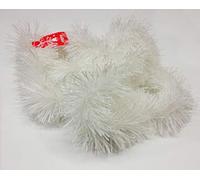 TINSEL - SHINY TINSEL FOR CHRISTMAS TREES AND DECORATION, 2M LONG, 11CM WIDE. AVAILABLE IN THREE COLOURS, RED, WHITE AND BLUE. (2M WHITE)