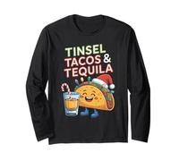 Tinsel Tacos & Tequila Funny Christmas Long Sleeve T-Shirt