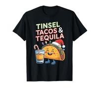 Tinsel Tacos & Tequila Funny Christmas T-Shirt