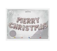 Tinsel Town Silver Merry Christmas Balloon Banner Decor