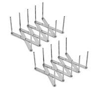Tinsellns 2 Pack Lid Holders for Cupboards Grill Rib Holder, Extendable Saucepan Lid Storage Pot Spareribs Holder, Stainless Steel Lid Organizer for Preparing Spareribs or Roasts