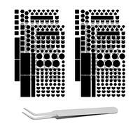 Tinsellns LED Cover for Router Light Blocking Stickers 8.6 * 4.7in, Self-Adhesive Black Out Edition PET with Tweezers Electronics and Appliances and More Blocks 100% of Light (4)