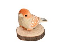 Tinsellns Wooden Bird Ornaments, Creative Bird Ornament, Yellow Design with Wooden Block, Decorative Figure for Home, Table Decoration in Modern Style, Ideal as for Bird Lovers