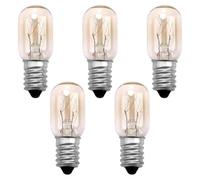 tinshow 15W E14 Screw Salt Lamp Bulbs 230V, 5Pcs Scentsy Mini Wax Warmer Light Bulb Small Edison Screw SES Pygmy Bulb Warm White 2700K Dimmable T20 Fridge Oven Microwave Wax Burner Replacement Bulbs