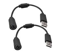 tinshow 2 Pack USB Breakaway Cable for Xbox One Xbox 360 Xbox Series X/s PC Replacement Dongle Breakable Cord Lead Fits Thrustmaster Ferrari Racing Steering Wheel Logitech G920 Driving Force (Black)