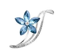 tinshow Forget Me Not Flower Brooch for Women UK Pin Badge The Late Princess Diana's Favourite Flower Jewellery Crystal Rhinestone Brooches Vintage Gifts for Women Valentine's Day Anniversary Holiday