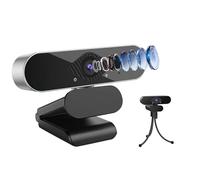 tinshow Full HD 1080P Webcam for PC 30fps with Microphone Noise-Reducing and Tripod Stand Computer Web Camera 120° Wide-Angle for Desktop Laptop YouTube/Zoom/Skype/Chatting/FaceTime/Conference/Gaming