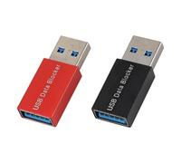 tinshow USB Data Blocker Protect Against Juice Jacking, 2PCS Data Blocking Adapter Fast Secure Charging Portable Charging Adapter Socket Prevent Hacking Universal Compatible Data Security Device