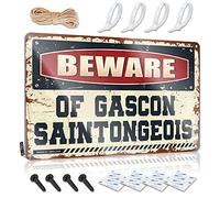 Tinsign Tin Sign Anniversary | Beware Of Gascon Saintongeois Western Bathroom Quick Decoration(20X30CM)