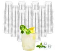 TINSKY 500 Pack Plastic Shot Glasses Bulk 2 oz Mini Shot Cups Disposable Clear Small Sample Cups for Tasting, Whiskey, Jelly Shot, Pudding, Party, Wedding, Halloween, Christmas